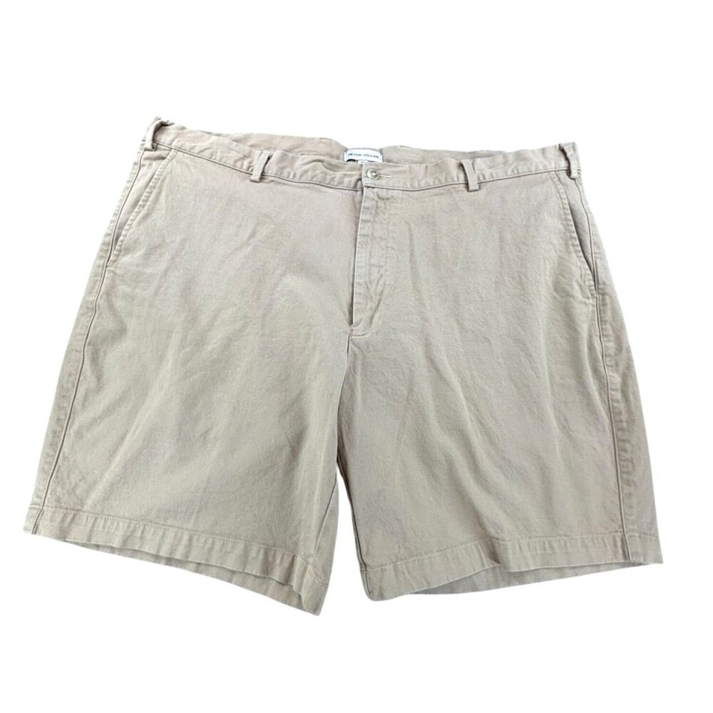 Peter Millar Shorts Mens 42 Khaki Pima Cotton & Spandex Golf Causal Chino